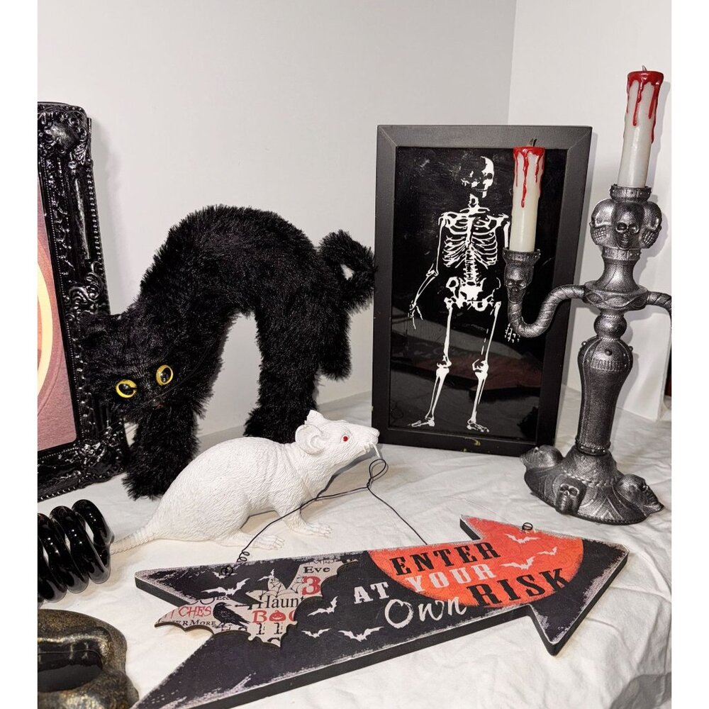 halloween decor lot perfect party pack blue light skeleton light up door knocker - Picture 5 of 15